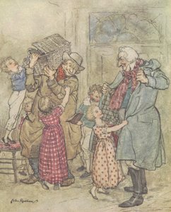 Chargé de jouets et de cadeaux, 1915 - Arthur Rackham